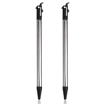 2X Экран для постукивания ручкой Металлическая телескопическая ручка Стилус Ручка для New Nintendo 3DS LL / XL