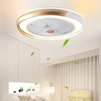 Bluetooth App Умный потолочный вентилятор с подсветкой Вентиляторы с дистанционным управлением Вентиляторы с подсветкой Вентилятор Лампа Air Cool Спальня Декор 50 см Современный