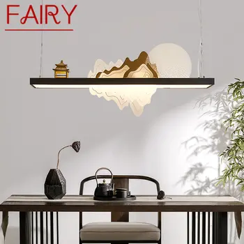 FAIRY Подвесной светодиодный светильник в китайском стиле Креативная Zen Design Ландшафтная потолочная люстра для дома Чайный домик Декор столовой