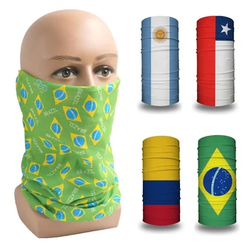 Бразилия / Аргентина / Чили / Колумбия Национальный флаг Бандана Лицевой щит Головной платок Волшебная повязка на голову Походные шарфы Мотоцикл Шейные гетры