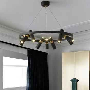 Индустриальный стиль Гостиная Люстра Прожектор Лофт Современный минимализм Лампа для столовой Скандинавские лампы Креативный минимализм