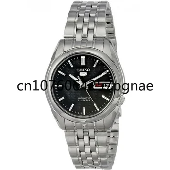 Мужские часы No 5 Механические часы 36 мм Черные прозрачные светящиеся водонепроницаемые деловые повседневные мужские часы Snk361k1